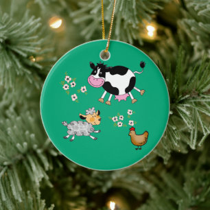 Décoration En Céramique animaux de ferme