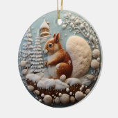 Décoration En Céramique Animaux de Noël des écureuils 3D (Gauche)