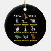 Décoration En Céramique Animaux Du Monde Drôle Animaux Véritables Noms (Dos)