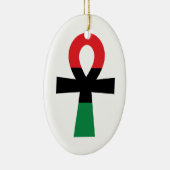 Décoration En Céramique Ankh rouge, noir et vert (Droite)