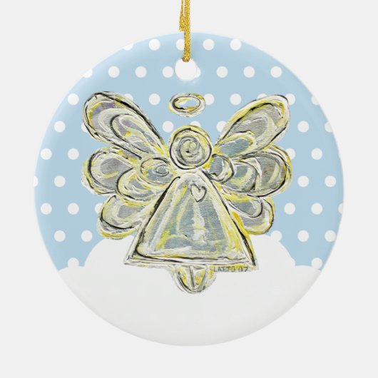 Décoration En Céramique Anneau de Noël blanc neige (Dos)