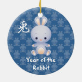 Décoration En Céramique Année chinoise du lapin (Dos)
