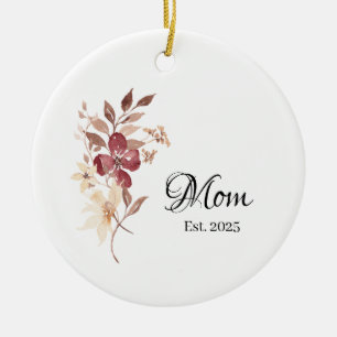 Décoration En Céramique Année d'arrivée de Maman – Nouveau jalon pour mama