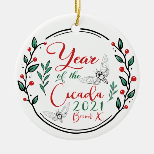 Décoration En Céramique Année du Canada 2021 Brood X (Devant)