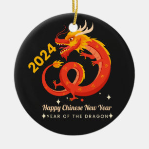 Décoration En Céramique Année Du Dragon 2024 Nouvelle Année Chinoise
