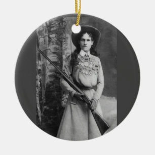 DÉCORATION EN CÉRAMIQUE ANNIE OAKLEY CHRISTMAS