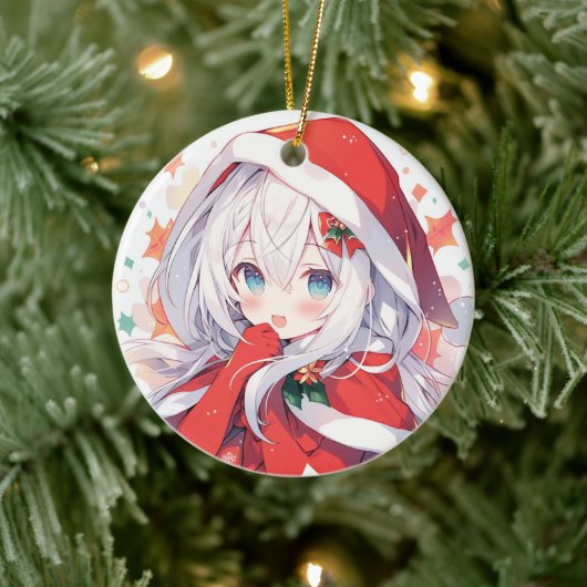 Décoration En Céramique Annime Noël Ornement, Anime Noël Cadeau (Arbre)