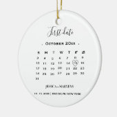 Décoration En Céramique Anniversaire Calendrier des cadeaux Première date (Gauche)