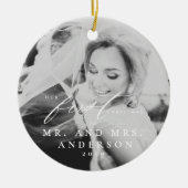 Décoration En Céramique Anniversaire de Noël Marié (Devant)