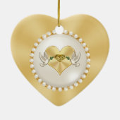 Décoration En Céramique Anniversaire de Noël personnalisé (Dos)