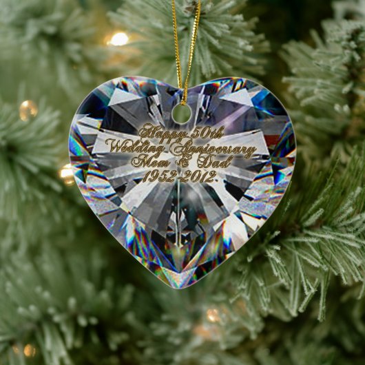 Décoration En Céramique Anniversaire du 50e Mariage (Arbre)