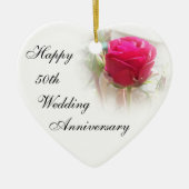 Décoration En Céramique Anniversaire du 50e Mariage (Devant)