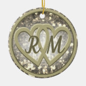 Décoration En Céramique Anniversary Two Hearts (Devant)