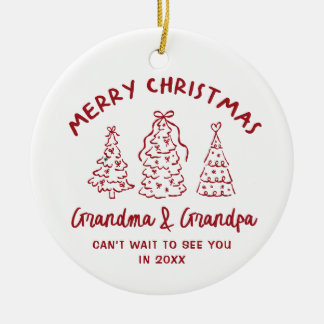 Décoration En Céramique Annonce de grossesse aux grands-parents fantaisist