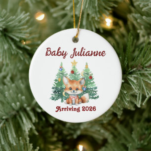 Décoration En Céramique Annonce de naissance de bébé à nom personnalisé Re