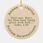 Décoration En Céramique Annonciation personnalisable (Dos)
