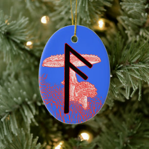 Décoration En Céramique Ansuz Viking Rune Ornament - Inspiration!