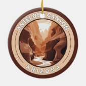 Décoration En Céramique Antelope Canyon Arizona Retro Badge (Dos)