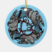 Décoration En Céramique Antique Bookplate Trois Hawks William de Morgan (Devant)