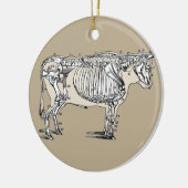 Décoration En Céramique Antique Cow Skeleton Bones (Gauche)