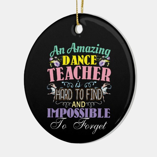 Décoration En Céramique Appréciation de l'enseignant de ballet - Citation  (Gauche)