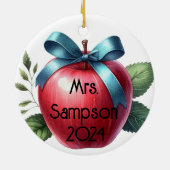 Décoration En Céramique Appréciation de l'enseignant Pommes et vaches pers (Dos)