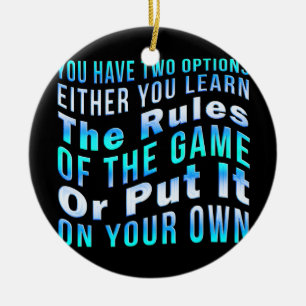 Décoration En Céramique Apprenez les règles du jeu drôle sarcastique gag d