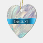 Décoration En Céramique Aqua Blue Purple Pearl Blanc Noël (Gauche)