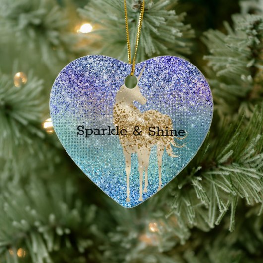 Décoration En Céramique Aqua Purple Parties scintillant Sparkle Gold Unico (Arbre)