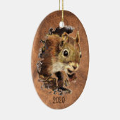 Décoration En Céramique Aquarelle animale d'écureuil sur mesure (Droite)