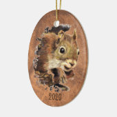 Décoration En Céramique Aquarelle animale d'écureuil sur mesure (Gauche)