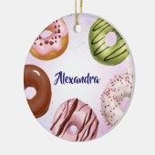 Décoration En Céramique Aquarelle Assortie Donut (Gauche)