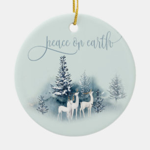 Décoration En Céramique Aquarelle Bois Deer