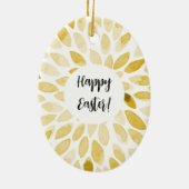 Décoration En Céramique Aquarelle brosse - jaune Pâques (Dos)