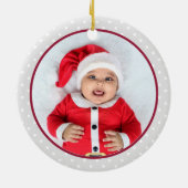 Décoration En Céramique Aquarelle Cardinal Bird Nom personnalisé Photo (Dos)