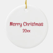 Décoration En Céramique Aquarelle Cardinal Red Bird Customisée Noël (Dos)