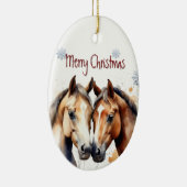 Décoration En Céramique Aquarelle Cheval Chevaux Animal Custom (Droite)