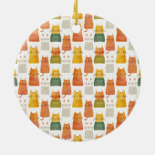 Décoration En Céramique Aquarelle Cute Chats Motif Animaux (Dos)