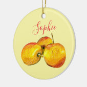 Décoration En Céramique Aquarelle de fruit jaune perruque (Gauche)