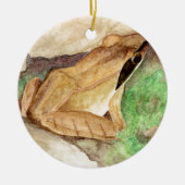 Décoration En Céramique Aquarelle de grenouille à bois (Devant)