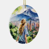 Décoration En Céramique Aquarelle de Medellin Colombie (Droite)