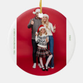 Décoration En Céramique Aquarelle Fleurs de Noël Verdure (Dos)