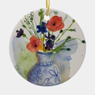 Décoration En Céramique Aquarelle fleurs modernes