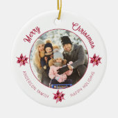 Décoration En Céramique Aquarelle florale moderne Noël (Devant)