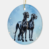 Décoration En Céramique Aquarelle Great Danes (Gauche)