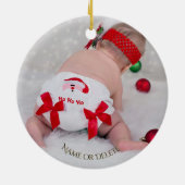 Décoration En Céramique Aquarelle Holly et Berries rouges (Dos)