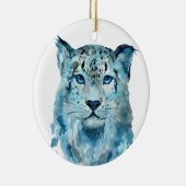 Décoration En Céramique Aquarelle léopard des neiges (Droite)