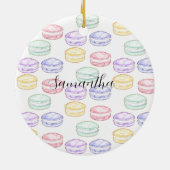 Décoration En Céramique Aquarelle Macarons français (Dos)