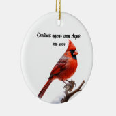 Décoration En Céramique Aquarelle Memorial Cardinal rouge Noël (Droite)