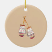 Décoration En Céramique Aquarelle mignonne Glowes d'hiver Cookies de moton (Dos)